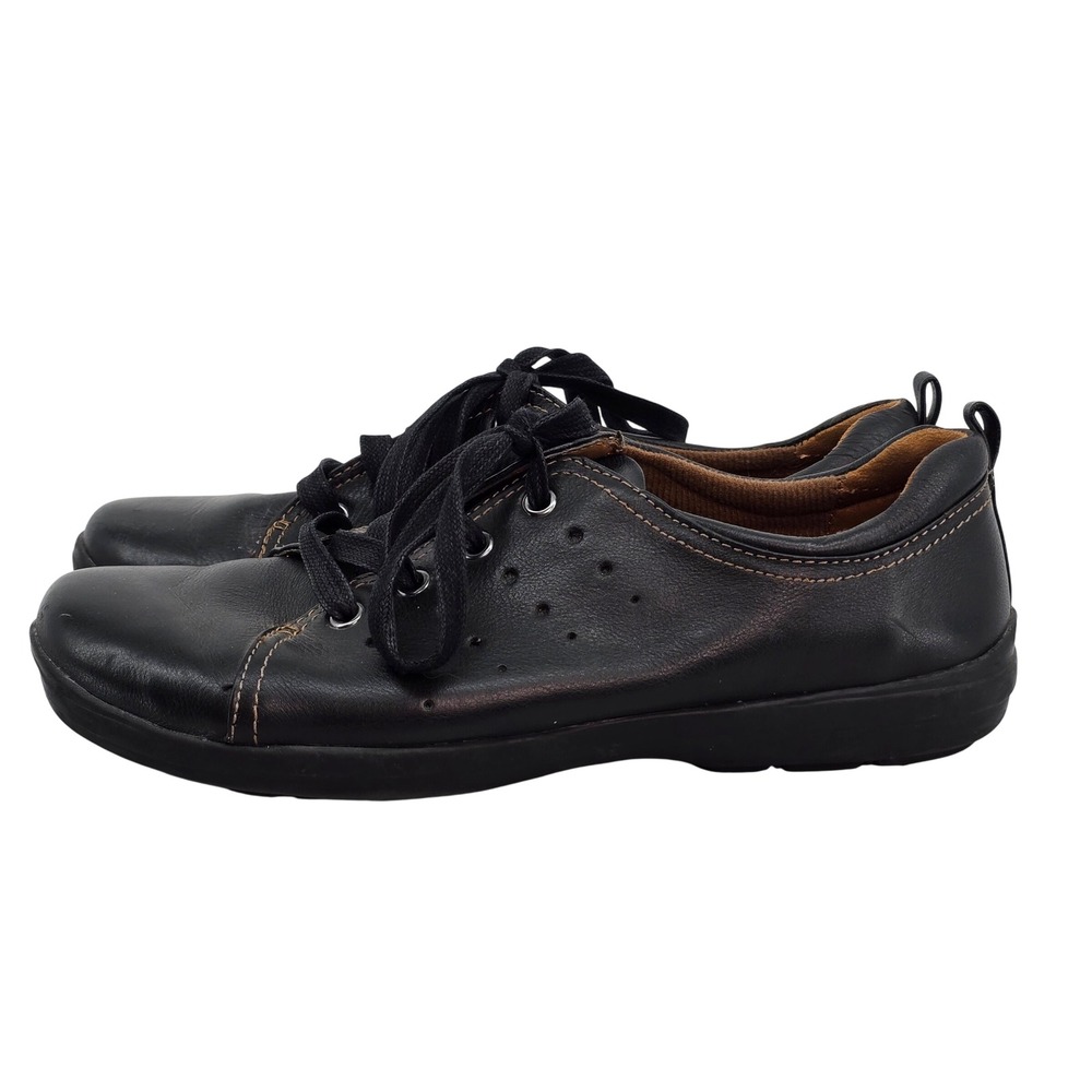 Thom McAn Whitnee Black Leather Lace Up Oxfords Shoes Womens 10M 190135455179